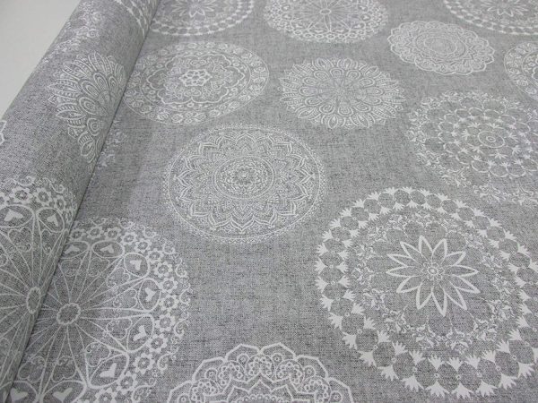 Loneta estampada Tatoo Gris - Imagen 4