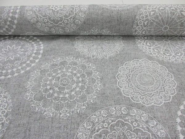 Loneta estampada Tatoo Gris