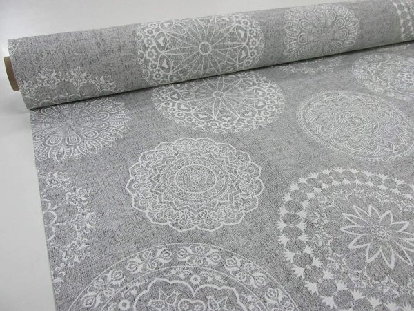 Loneta estampada Tatoo Gris - Imagen 2