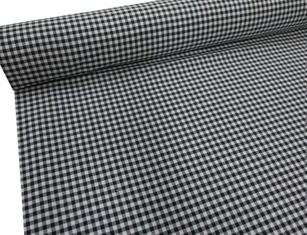 Tejido Vichy Cuadro pequeño 5x5 mm. Color Negro - Imagen 2