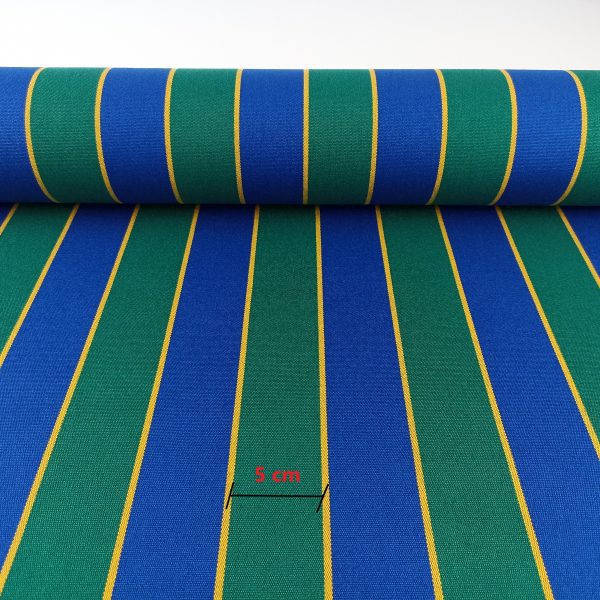 Lona Acrílica Raya Azul y Verde-Tela impermeable - Imagen 2