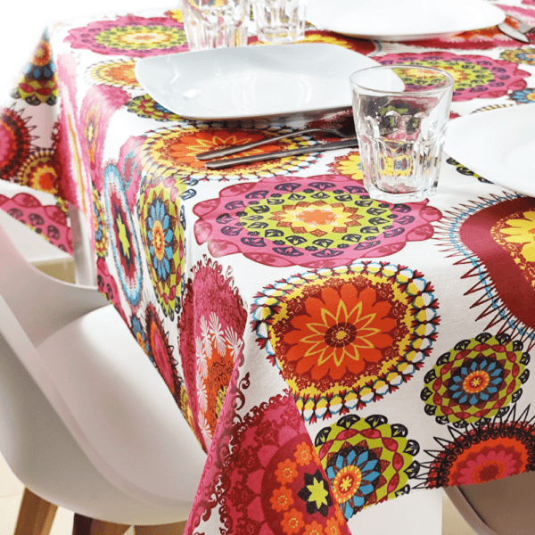 Mantel antimanchas impermeable Mandala multicolor - Imagen 4